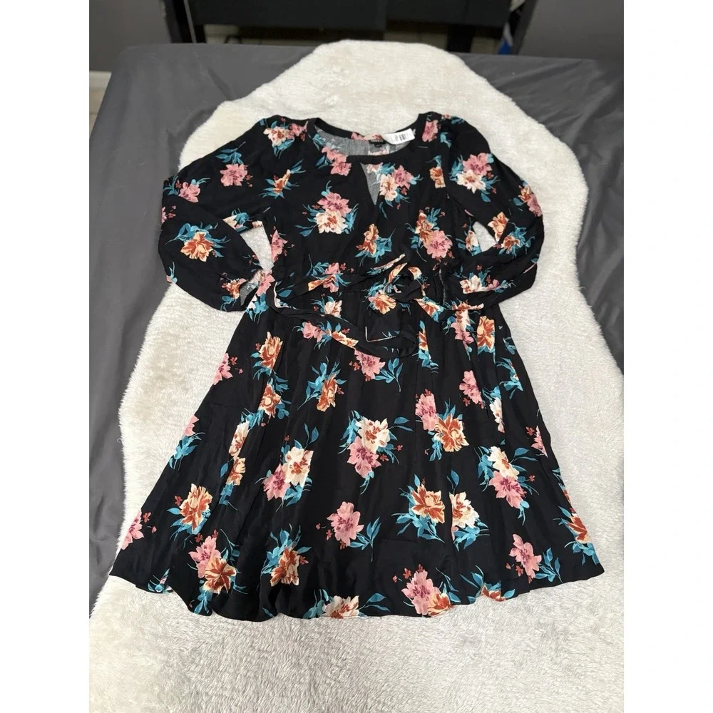 New Torrid A Line Floral Multicolor Womens Dress Challis Plus‎ 1X NWT 14-16